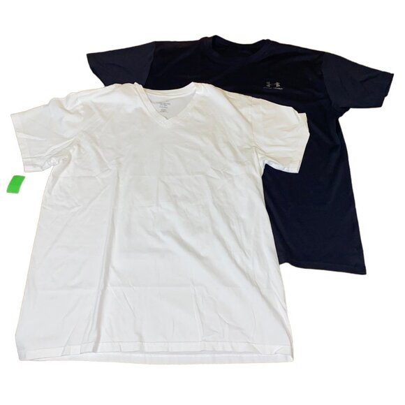 7-Pack Mens Under Armour & Calvin Klein T-Shirts Black White Cotton V-Neck & Cre - Picture 2 of 4